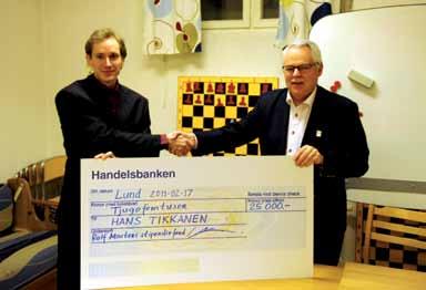 Stockholms SF firade 100-årsjubileum Den 28 januari firade Stockholms Schackförbund sitt 100-årsjubileum på restaurang Tatterhall.