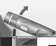 106 Belysning Blinkers Slå av blinkern genom att flytta spaken till sitt ursprungsläge manuellt.