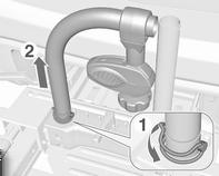 Sätta fast en cykel Tryck ned hållaren (1) och för