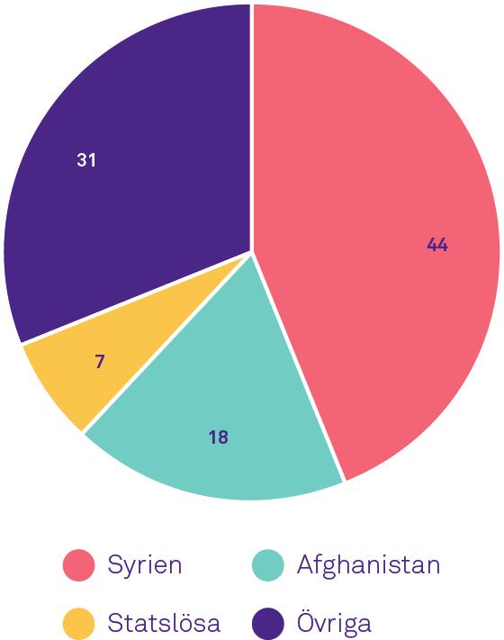 Låntagares nationalitet, hemutrustningslån, andel i procent En majoritet av låntagarna söker det maximala belopp som kan beviljas för en omöblerad bostad. Tabell 63 sid 57.