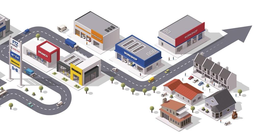 VÅR AFFÄRSMODELL 3. 4. 5. 4. Verkstäder Våra anslutna konceptverkstäder erbjuder service och reparationer av personbilar och lätta lastbilar, till konsumenter och företagskunder.