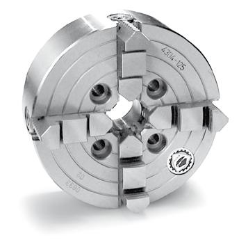 Backskiva 4304 Kropp i gjutjärn Var för sig ställbara odelade backar Normaltillbehör 1 sats odelade backar 1 st chucknyckel, fästskruvar Storlek mm 85 100 15 160 00 50 315 400 500 630 800 tum 3 1/4 5