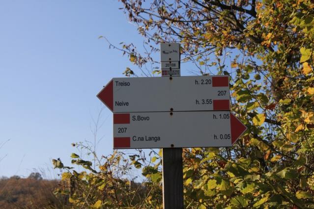 Lätt vandring (grad 2) - 12 km Skogar längs leden utanför Cravanzana Dag 6 Benevello - Neive Från den lilla byn Benevello följer du åter Bar to Bar leden som löper längs vackra böljande landsvägar