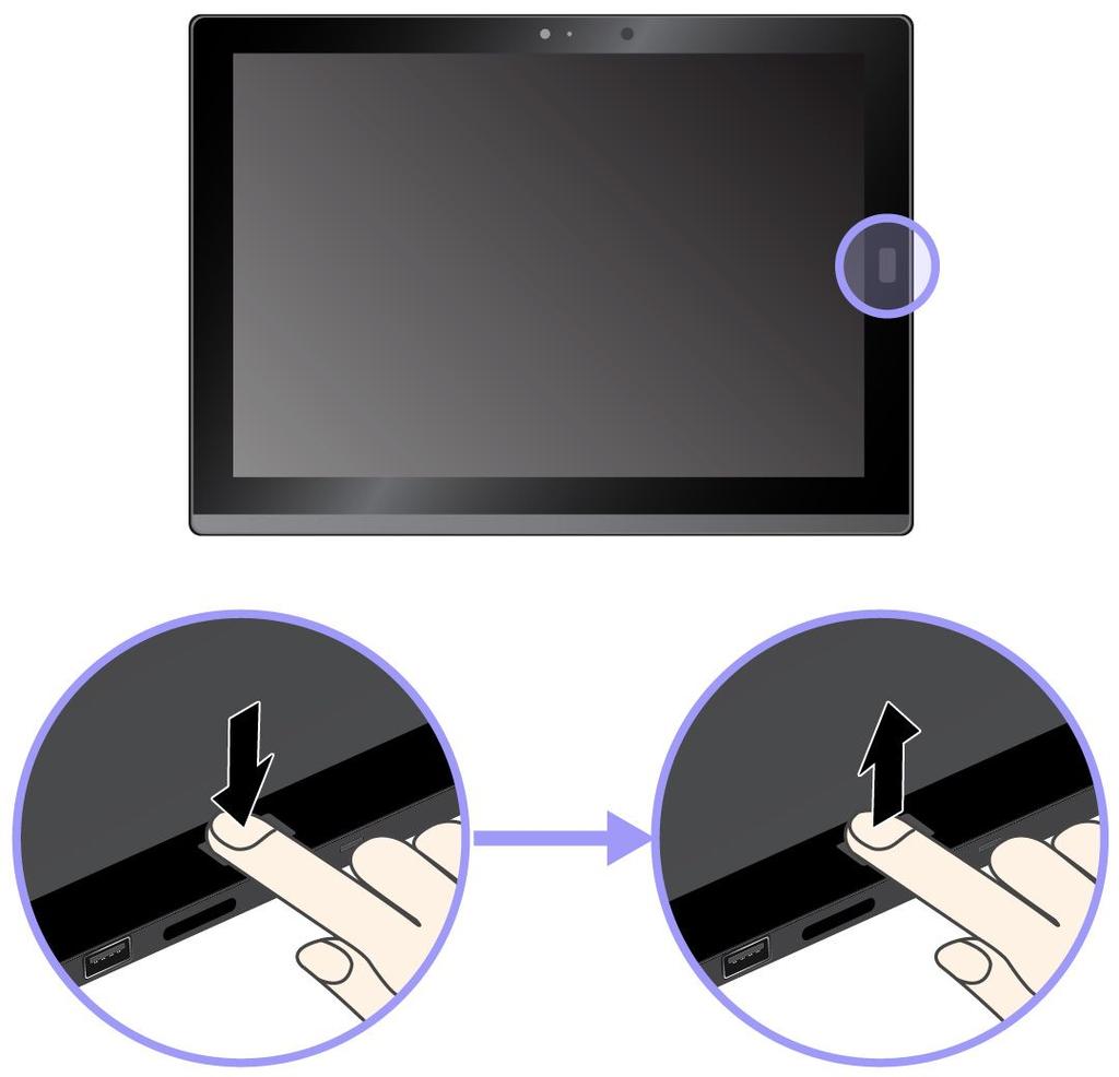 通过指纹读取器扫描手指时, 注意以下几点 : 1. 用手指的第一关节点击指纹读取器, 然后稍用力将手指按住此处一秒或两秒 2.