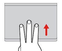 三根手指向上轻扫将三根手指放在轨迹板上, 然后向上移动这三根手指可打开任务视图,