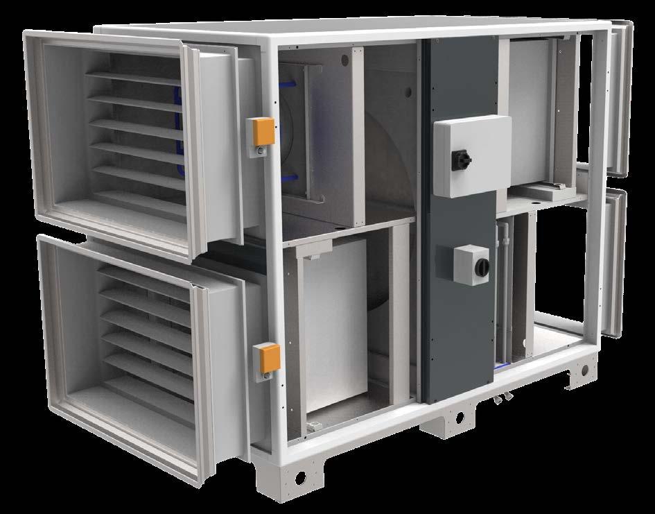 Elektriskt förvärmningsbatteri för frysskydd (både interna för förvärmning och för eftervärmning) (tillval för PX-aggregat) 3. Centraliserad kopplingsbox med styrenhet TAC5 13.