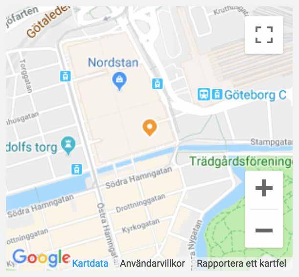 Kvarteret avslutas vid den överglasade Köpmansgatan och hela fastigheten fungerar som huvudentré till Östra Nordstaden från Brunnsparken.