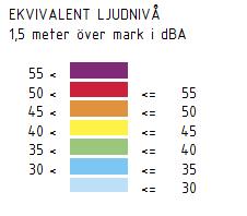 Triangeln 15 bedöms inte påverkas av ljud från vattenkraftverket. Figur 6. Utklipp från AK03.