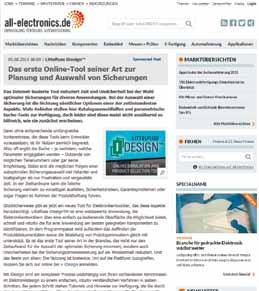 de in Form eines markierten News-Beitrags. Es fließt durch den kompletten all-electronics.