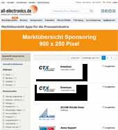 Digitale Marktübersichten 1 Web-Adresse (URL): marktuebersichten.all-electronics.de 2 Zielgruppe: entwickler und Entscheider der Elektronik-Industrie sowie Automatisierungsfachleute aller Branchen.