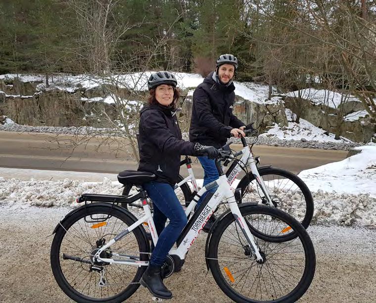 Under 2018 köpte Tornberget in två elcyklar att använda vid arbetsresor i närområdet som ett led i att öka andelen fossilfria resor.