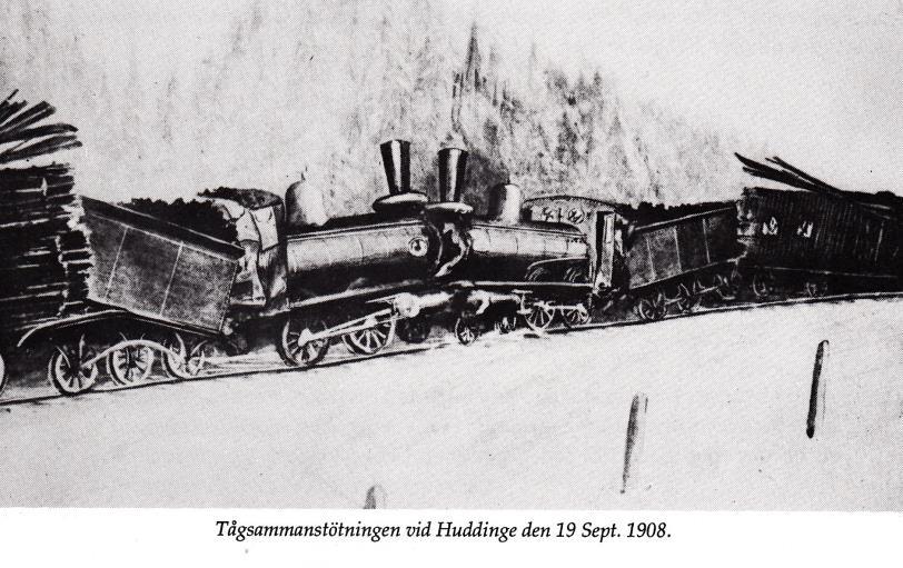 I september 1908 kolliderade ett nattsnälltåg med ett godståg strax norr om