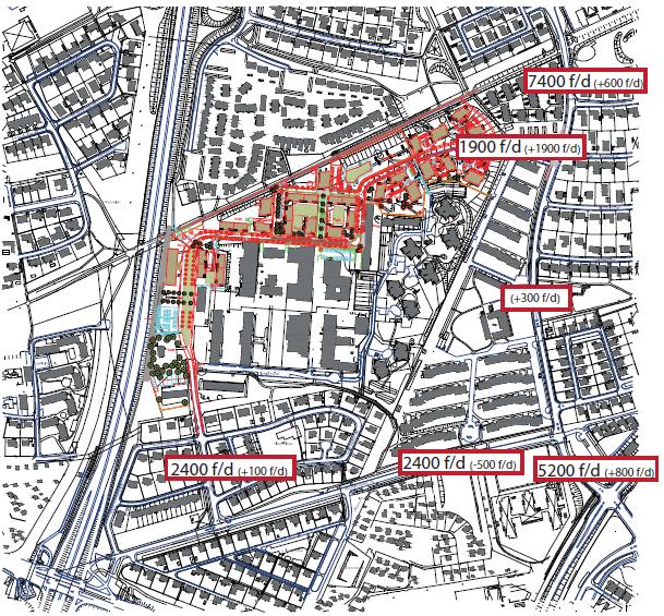 PLANBESKRIVNING 27 (51) Även i detta scenario, som innebär att ingen bilpool införs, är de förändringar av trafikmängder som sker till följd av exploateringen relativt små i förhållande till dagens
