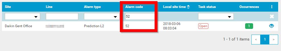 Dett betyder tt pltsen är densmm, enheten är densmm, men det finns fler förekomsttider (b). Siffrn i kolumnen Occurrences (Förekomster) visr ntlet identisk lrm. Pltt vy (c) visr ll lrm seprt.