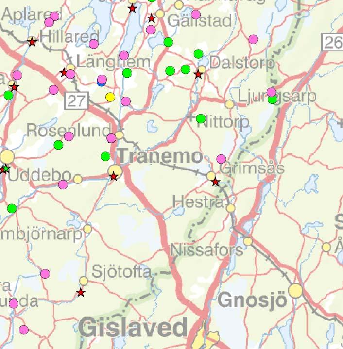 Bilaga 40 Bild, Biogas potential Tranemo kommun Diagram 2, Tranemo kommun (MWh) Hush.