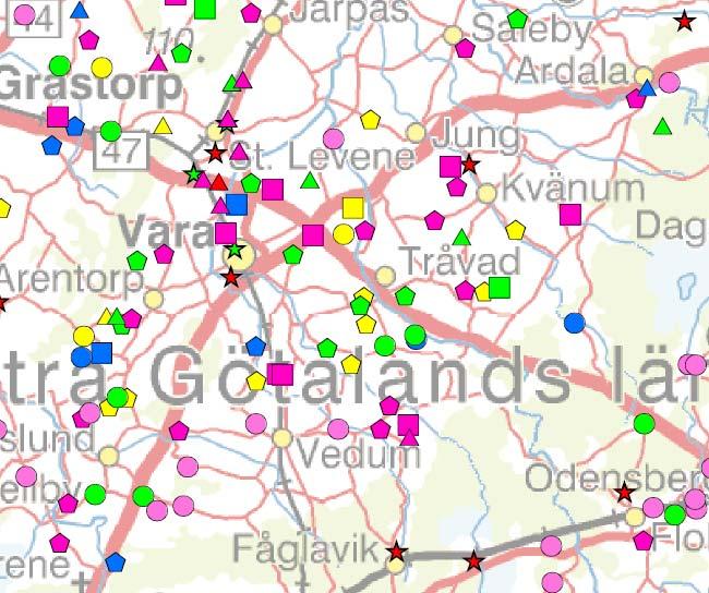 Bilaga 45 Bild, Biogas potential Vara kommun Diagram 2, Vara kommun (MWh) Hush.