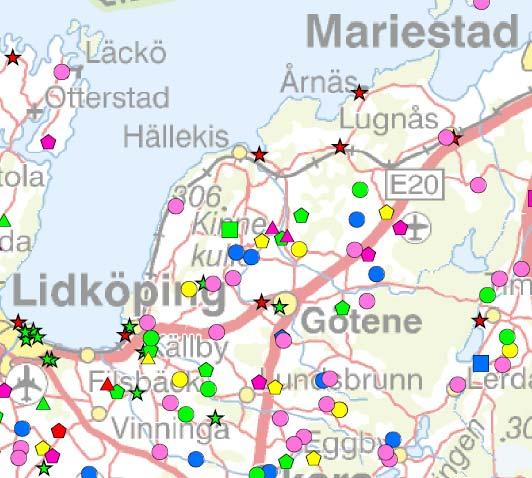 Bilaga 13 Bild, Biogas potential Götene kommun Diagram 2, Götenekommun (MWh) gödsel; 2 637 Organiska restprodukter,