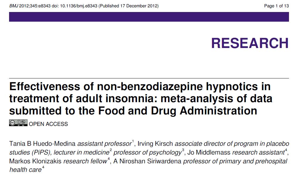 Randomized double blind parallel placebo controlled trials of currently approved Z drugs (eszopiclone, zaleplon, and zolpidem).