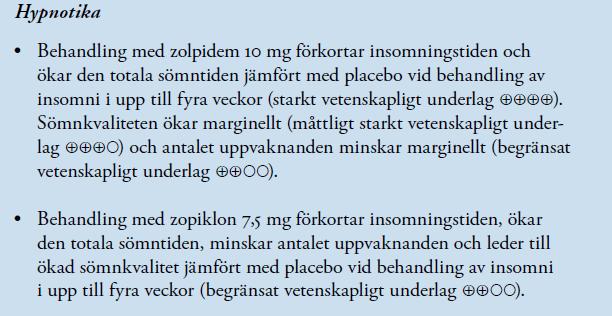 SBU rapport Behandling av sömnbesvär hos