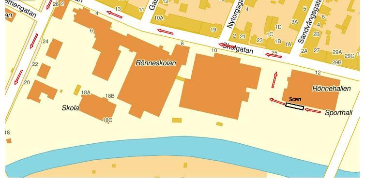 Efter utspringet lämnar studenterna planen mot Skolgatan. Publiken lämnar planen via åpromenaden.