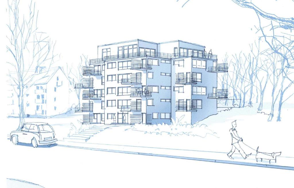 Perspektivbild över planerad bebyggelse sett från Malmgrensgatan. Radon Jordlagren inom Ulricehamn klassas som normalriskområde där lokal högradonmark kan förekomma.