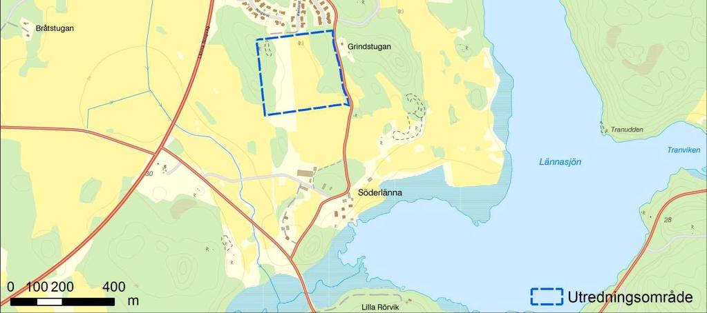 Enligt planförslaget ska området exploateras för bostadsändamål. Figur 1-1.