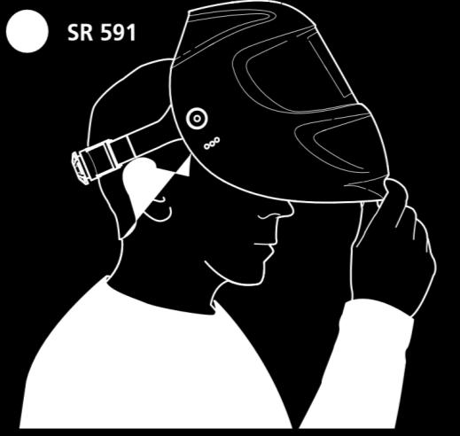 Handhavandeinstruktion SR 591 7 (19) Fäll ner visiret.