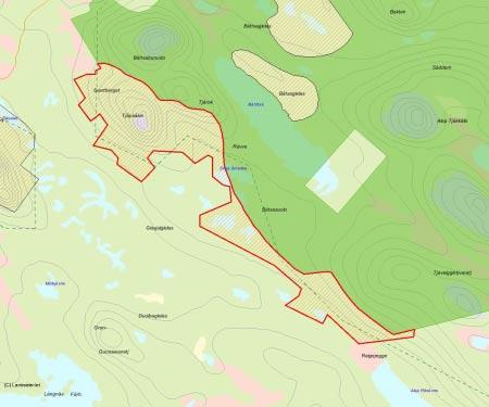 Länsstyrelsens bedömning Området har höga naturvärden knutna till urskogsartad gran- och tallskog med riklig förekomst av gamla träd och död ved.