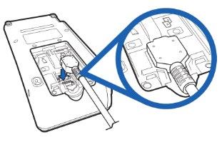 P400 Installationsguide programversion 2.5.0.2.0 Anslutningar Öppna luckan. Symboler och texter Anslut kommunikationskabel och stäng luckan. Anslut strömkabel och nätverkskabel.