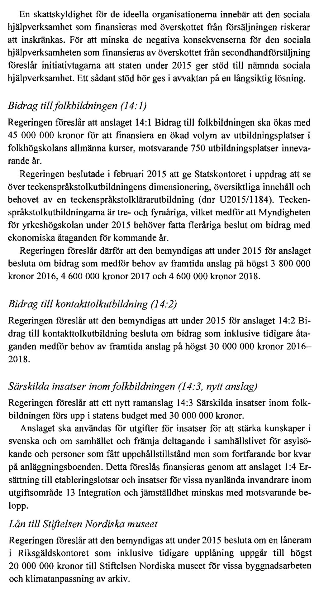 KULTURUTSKOTTETS YTTRANDE