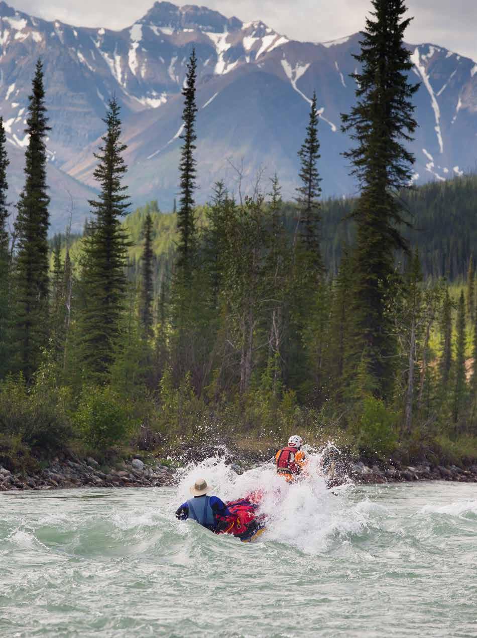 LAERTY S RIVAL Nahanni Boundary to Black Wolf Creek 72-103 km Just across the Nahanni park boundary, we found a wave train to rival Lafferty s on the South Nahanni River.