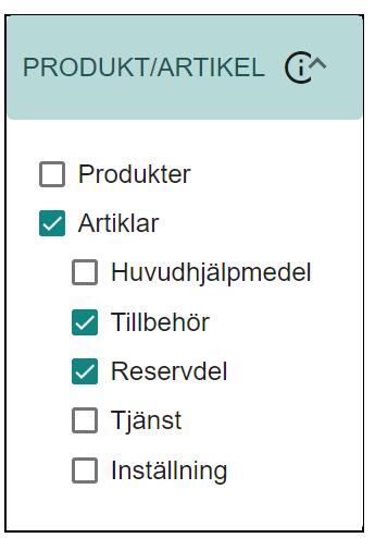 5.1 Fritextsökfältet Vid Sök produkter och artiklar kan du fritextsöka.