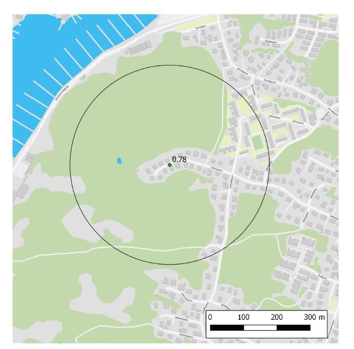 Grönindex För att beräkna hur mycket grönska det finns nära en bostad har vi valt att använda oss av ett