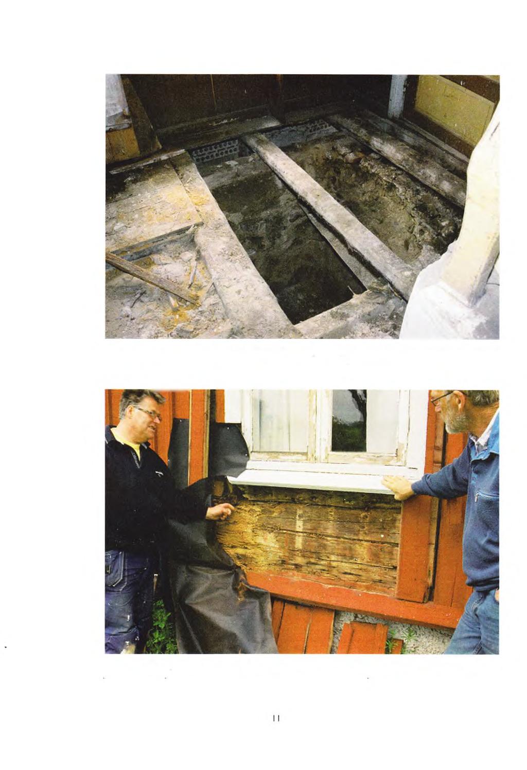 Irum 104, kök, upptäcktes ett källarutrymme under golvbräderna, 2005-05-26.