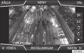 Navigera i DVD-menyn Berör skärmen snabbt för att aktivera funktionsknapparna i huvudmenyn DVD-läge huvudmenyn bild 215. Funktionsknapp: funktion KÄLLA DVD- MENY A B C D E / Visa och välj källa.