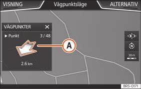 Bild 229 Inspelning av offroad-sträcka En offroad-sträcka utgörs av en serie sparade vägpunkter.