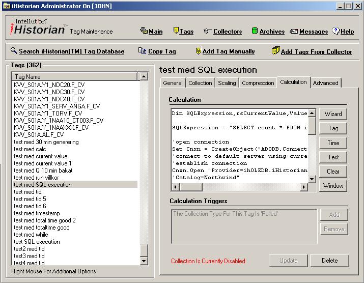 Här ges man möjlighet att skriva beräkningar eller program i Visual Basic-kod.