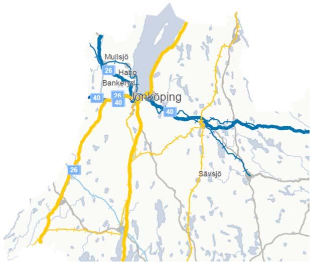 Jönköpings län Rv 26 Mullsjö - Slättäng Exempel på trimnings- och miljöåtgärder Signalåtgärder för ökad kapacitet på järnväg Tillgänglighetsanpassning av stationer (bl a Jönköping, Sävsjö)