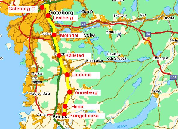 Ombyggnad av plattformar så att samtliga stationer kan trafikeras med långa tåg på Västra stambanan, Göteborg Alingsås