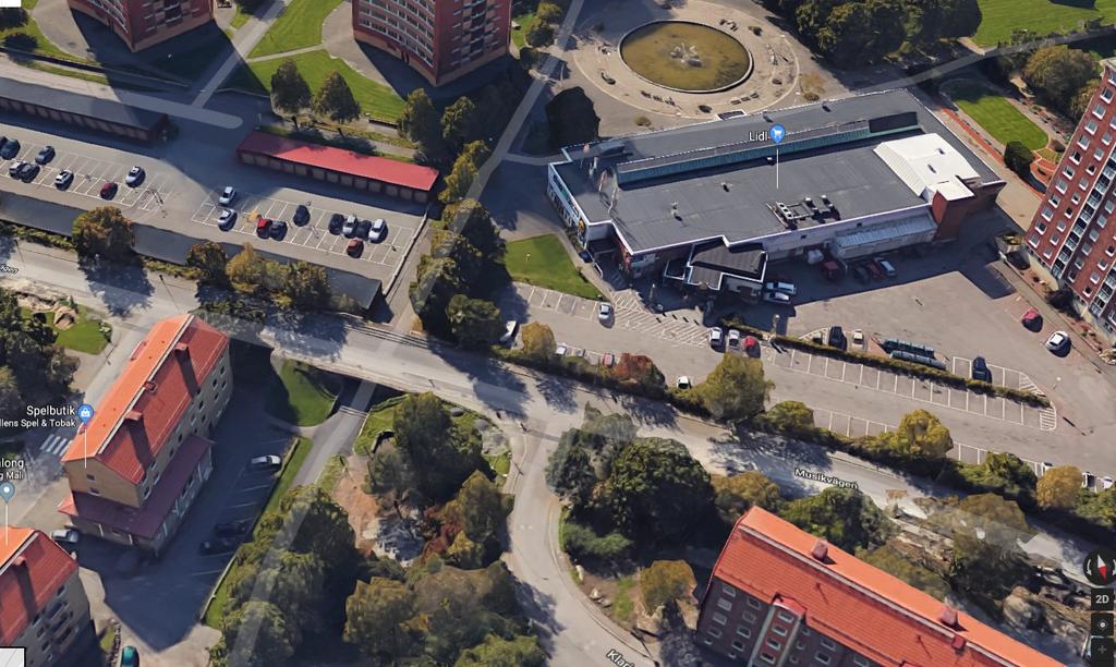 PM 8(9) Sänkt gångväg N Detaljplaneområde Sänkt parkeringsplats Figur 8. Exempel på alternativa vägval för framtida Gitarrgatan (Göteborgs Stad, Trafikkontoret, 2017).