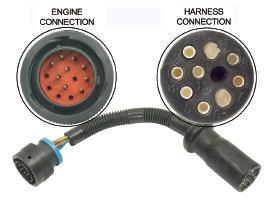 866337T01 - Kampanjnetto: 176 kr Adapter that allows you to connect engines that have the newer 14 pin engine harness to the older 10 pin helm