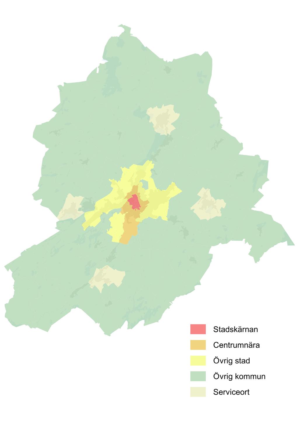 Befolkning utifrån geografiska områden Utifrån prognosen av åldersstrukturer har vi analyserat varje åldersgrupp för sig för att visa hur de förväntas att hamna geografiskt i kommunen.