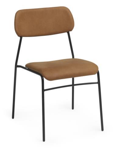 LEAN 4 DESIGN DANIEL ENOKSSON 2019 MOULDED WOODED SEAT AND BACKREST WITH BASE IN METAL. STACKABLE. UPHOLSTERED IN OUR RANGE OF FABRICS.
