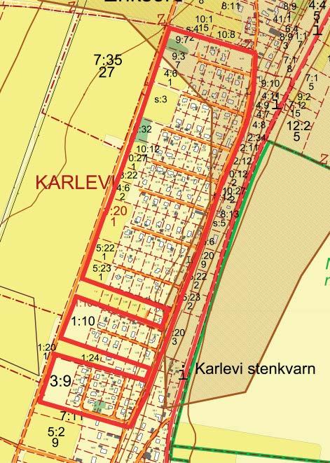 Riksintressen Brun skraffering visar riksintresseområde för kulturmiljövård. En liten del av planområdet från norr och öster omfattas av riksintresse för kulturmiljövården enligt 3 kap miljöbalken.