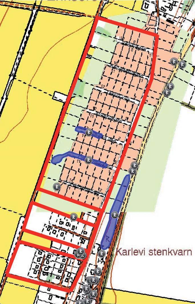 Fornlämningar 1 2 3 4 5 Kartutdrag ur riksantikvarieämbetets databas fornsök, planområdet inom röd markering.