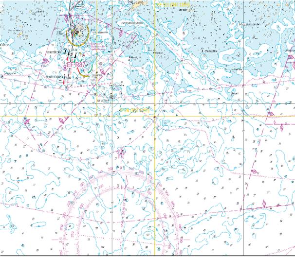 8 Kuva viitteeksi, karttaotteet ei merikartan mittakaavassa / Bild för referens, kortutdrag inte i sjökortets skala / Image for reference, chart extracts not to scale of chart 9 Ks.