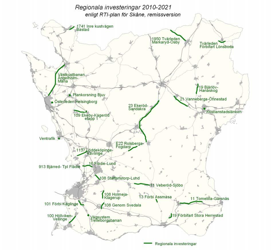 3.5.3. Större ny- och ombyggnader av regionala vägar Figur 28.