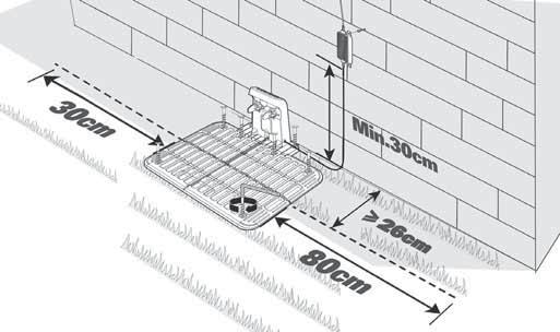 Installering 1 Placering av laddningsbas Välj ett plant underlag för laddningsstationen, det bör vara en torr plats och inte i direkt solljus och adaptern ska kunna monteras på en vägg.