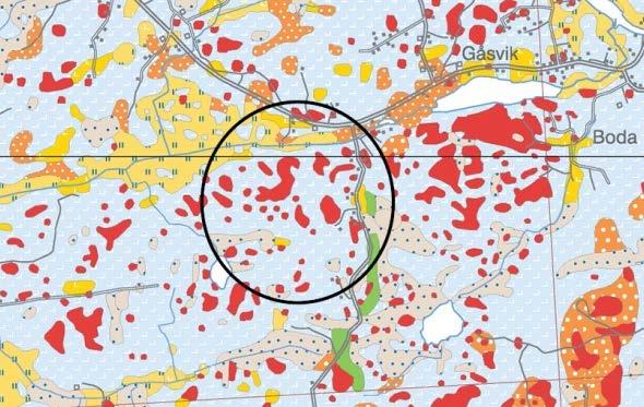 9 (18) Jordartskarta SGU Då större delen av planområdet består av morän och ytligt liggande berg innebär det att man kan utgå ifrån att grundförutsättningarna är goda och det endast finns en liten