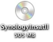 Installera från Mac OS X 1 Sätt i installations-cd-skivan i din dator och dubbelklicka på ikonen SynologyInstall på skrivbordet.